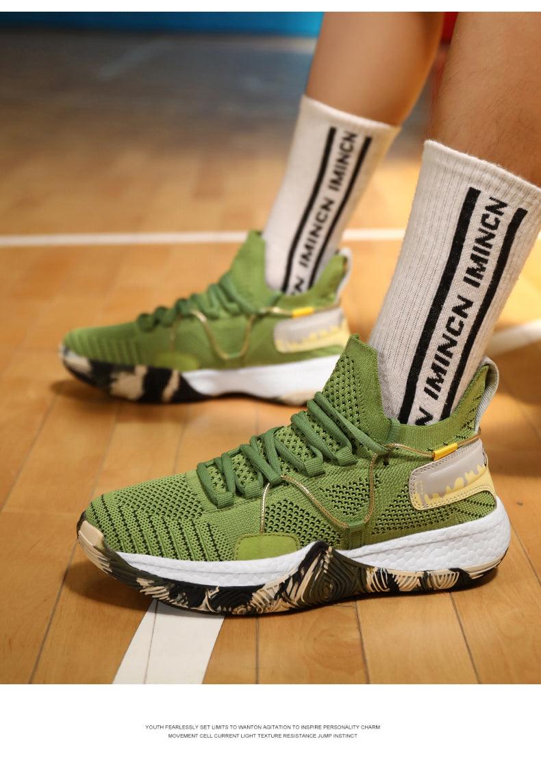 Men's High Top Basketball Shoes Shockproof Cushioning Sneakers
