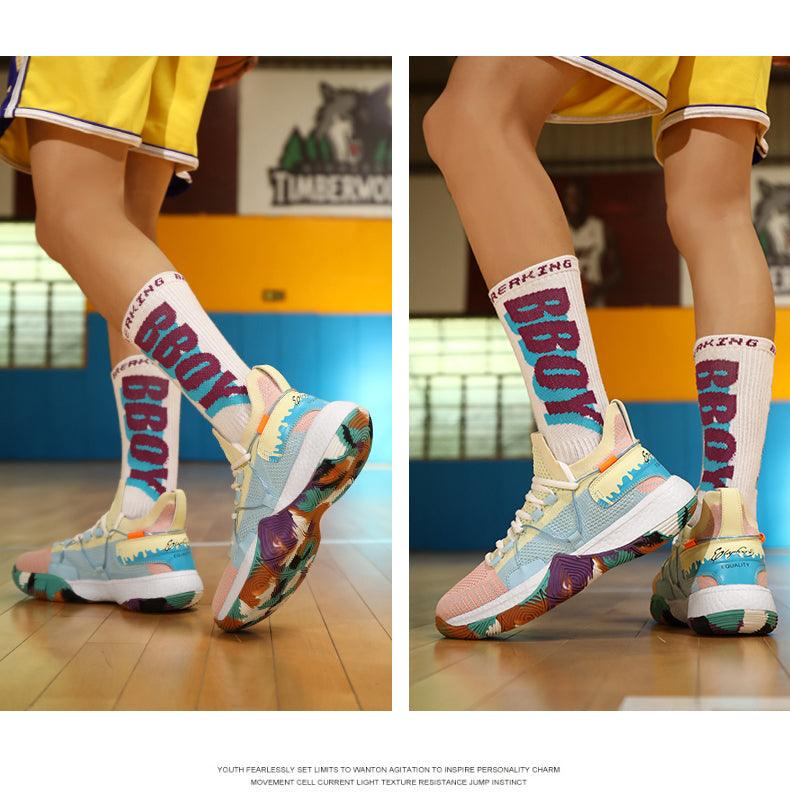 Men's High Top Basketball Shoes Shockproof Cushioning Sneakers
