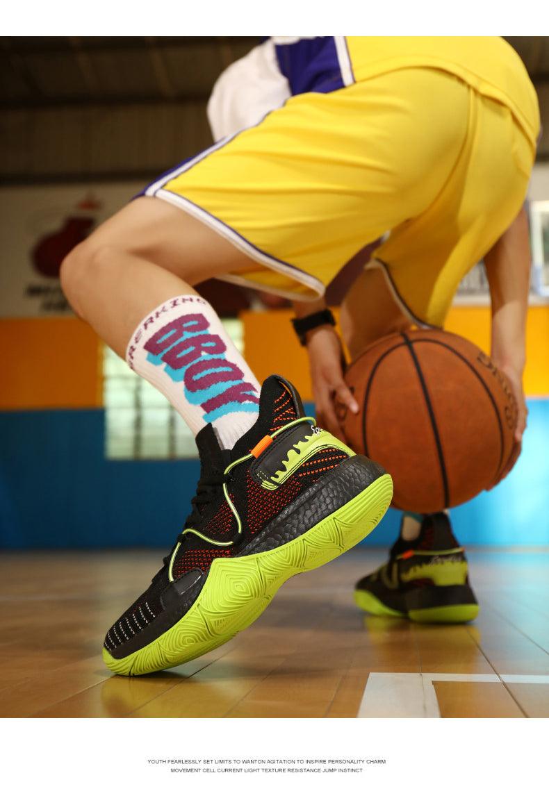 Men's High Top Basketball Shoes Shockproof Cushioning Sneakers