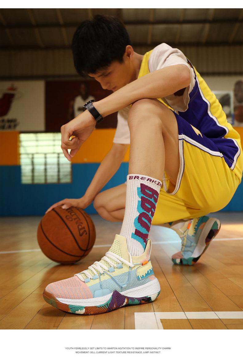 Men's High Top Basketball Shoes Shockproof Cushioning Sneakers