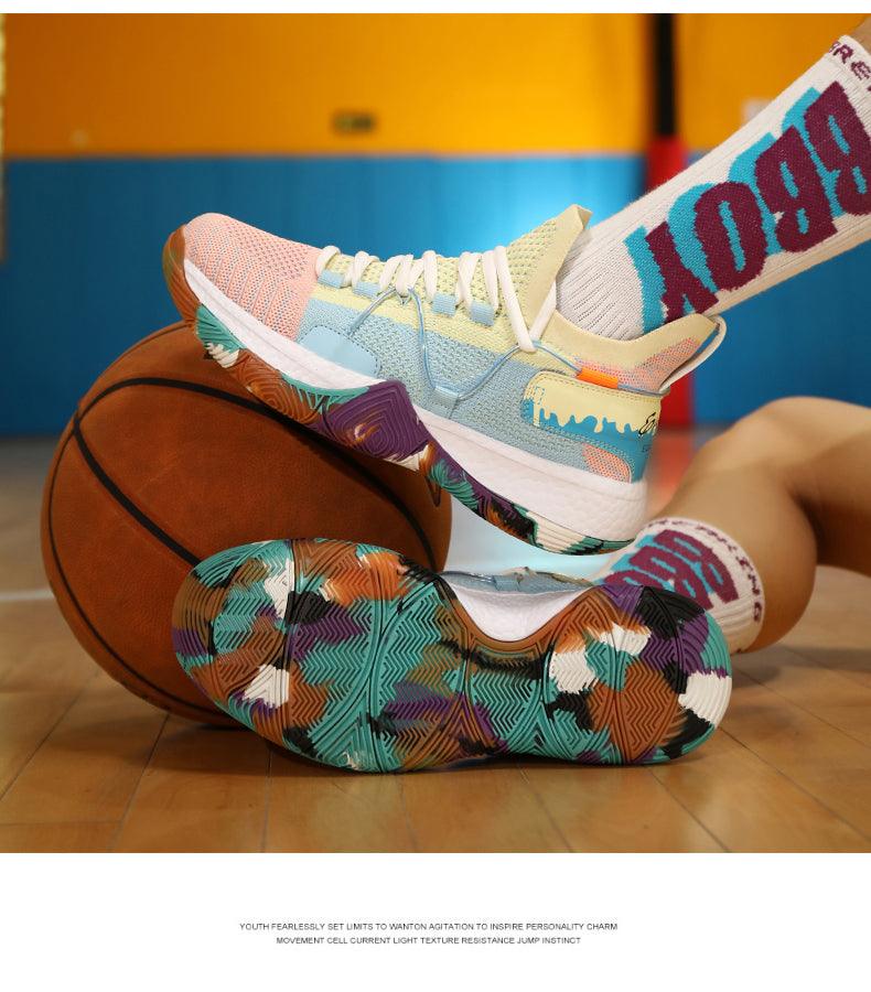 Men's High Top Basketball Shoes Shockproof Cushioning Sneakers