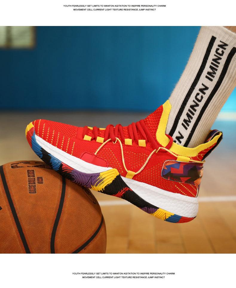 Men's High Top Basketball Shoes Shockproof Cushioning Sneakers