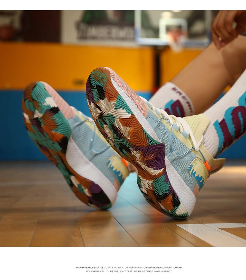 Men's High Top Basketball Shoes Shockproof Cushioning Sneakers