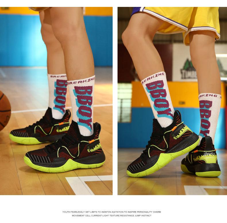 Men's High Top Basketball Shoes Shockproof Cushioning Sneakers