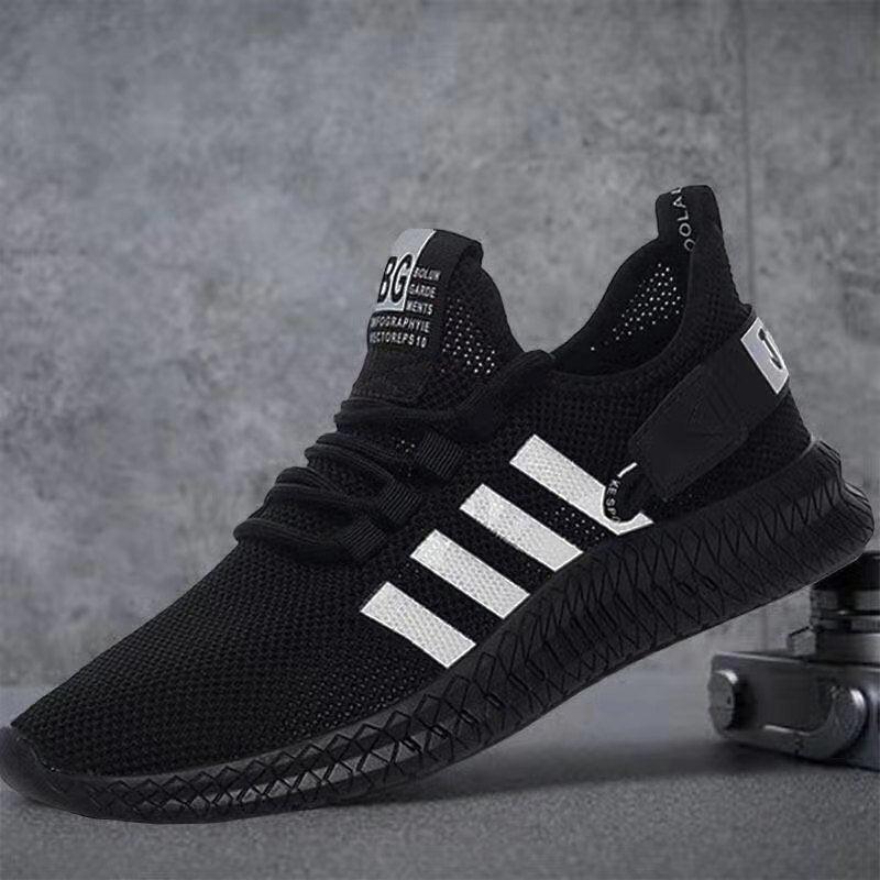 Men's Lightweight Knit Platform Running Trainers Casual Shoes