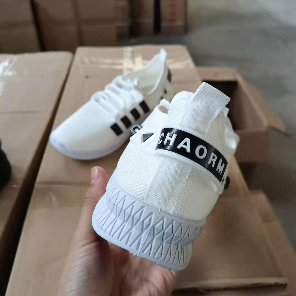 Men's Lightweight Knit Platform Running Trainers Casual Shoes