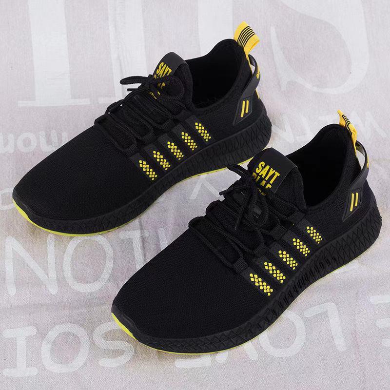 Men's Lightweight Knit Platform Running Trainers Casual Shoes