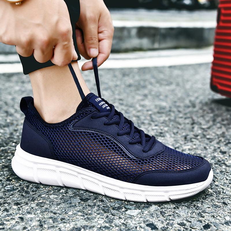Lightweight Men’s Casual Black Mesh Running Sneakers