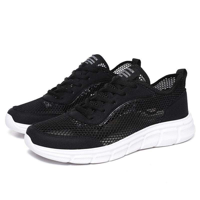 Lightweight Men’s Casual Black Mesh Running Sneakers
