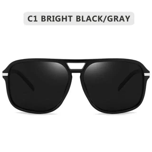 Square Polarized Sunglasses for Men Vintage Driving Sun Glasses