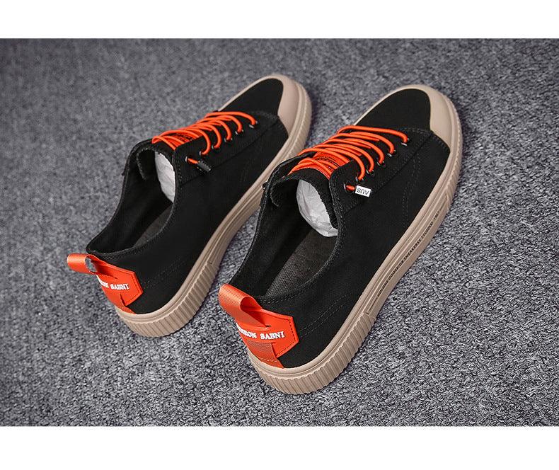 Men's Minimalist Canvas Sneakers Casual Lace-Up Lifestyle Shoes