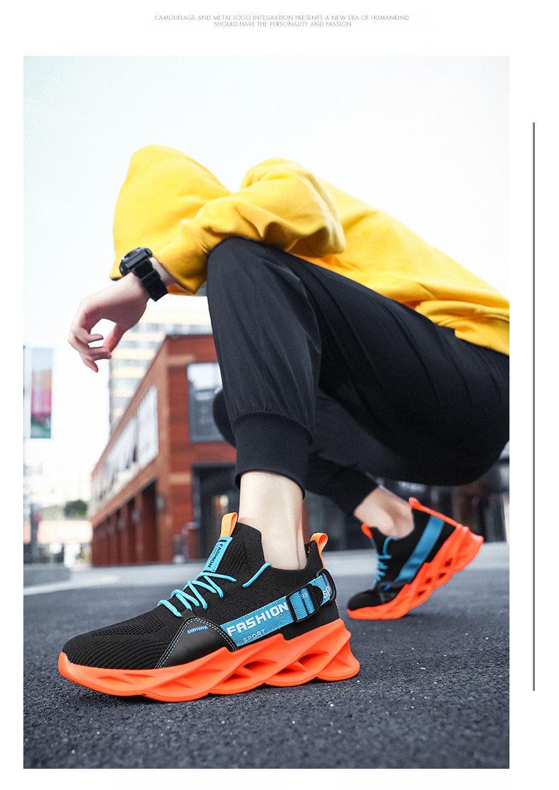 Men's Lightweight Breathable Knit Sport Sneakers Casual Trainers