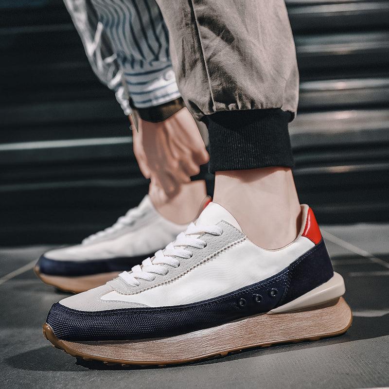 Men's Casual Platform Sneakers, Breathable Sporty Walking Shoes