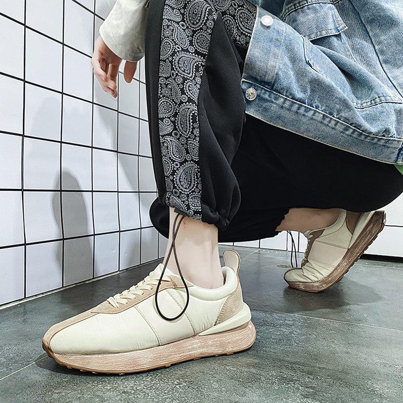 Men's Casual Platform Sneakers, Breathable Sporty Walking Shoes