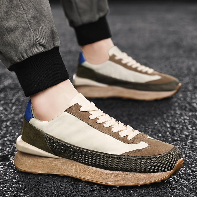 Men's Casual Platform Sneakers, Breathable Sporty Walking Shoes