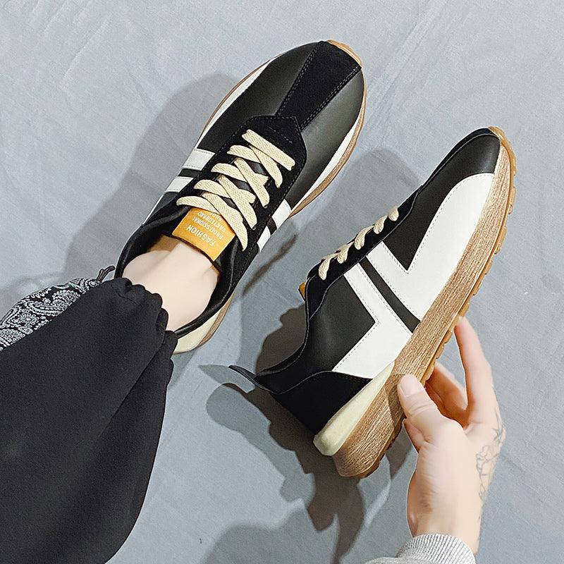 Men's Casual Platform Sneakers, Breathable Sporty Walking Shoes