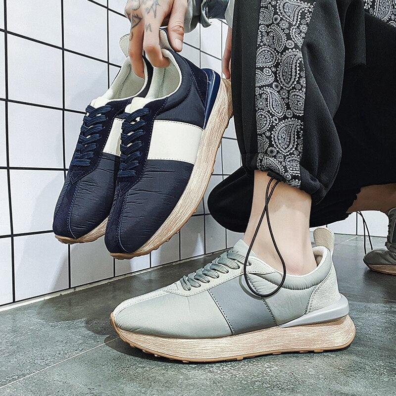 Men's Casual Platform Sneakers, Breathable Sporty Walking Shoes