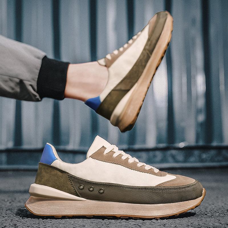 Men's Casual Platform Sneakers, Breathable Sporty Walking Shoes