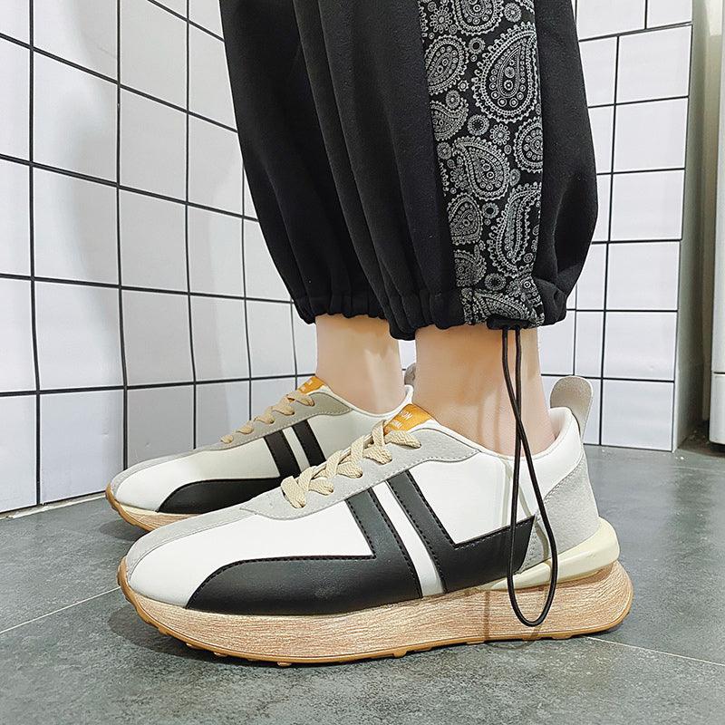 Men's Casual Platform Sneakers, Breathable Sporty Walking Shoes