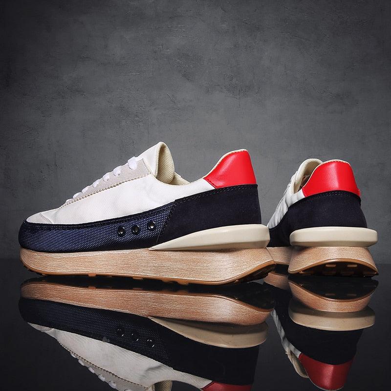 Men's Casual Platform Sneakers, Breathable Sporty Walking Shoes