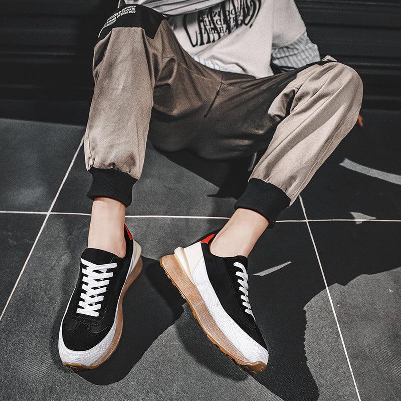 Men's Casual Platform Sneakers, Breathable Sporty Walking Shoes