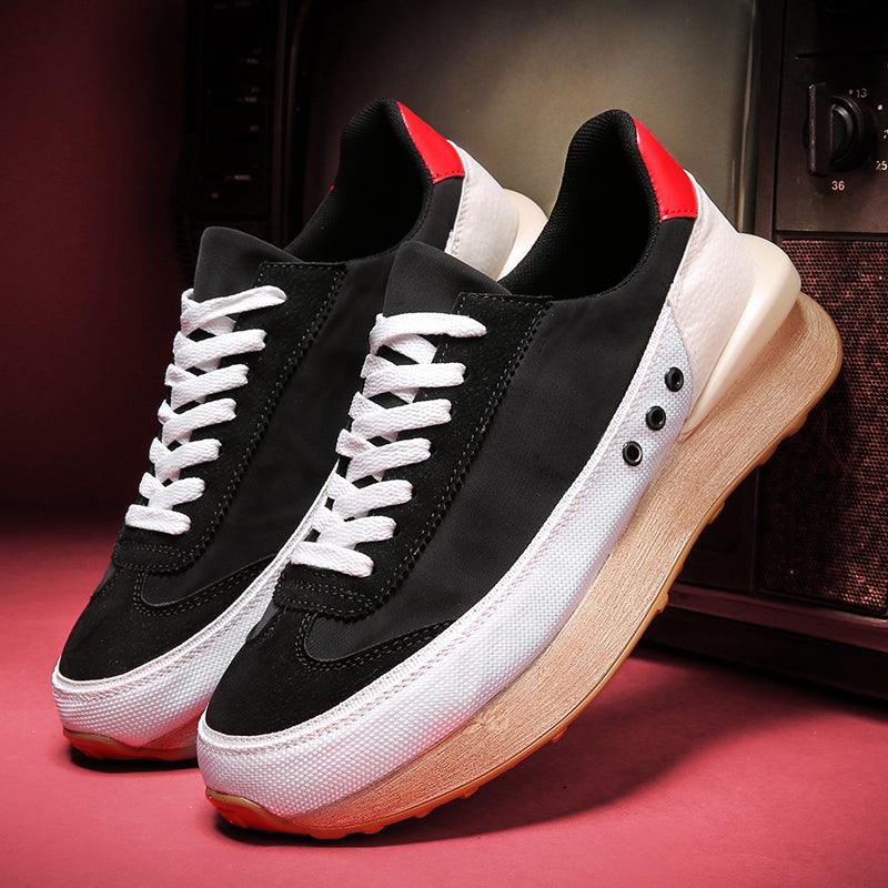 Men's Casual Platform Sneakers, Breathable Sporty Walking Shoes