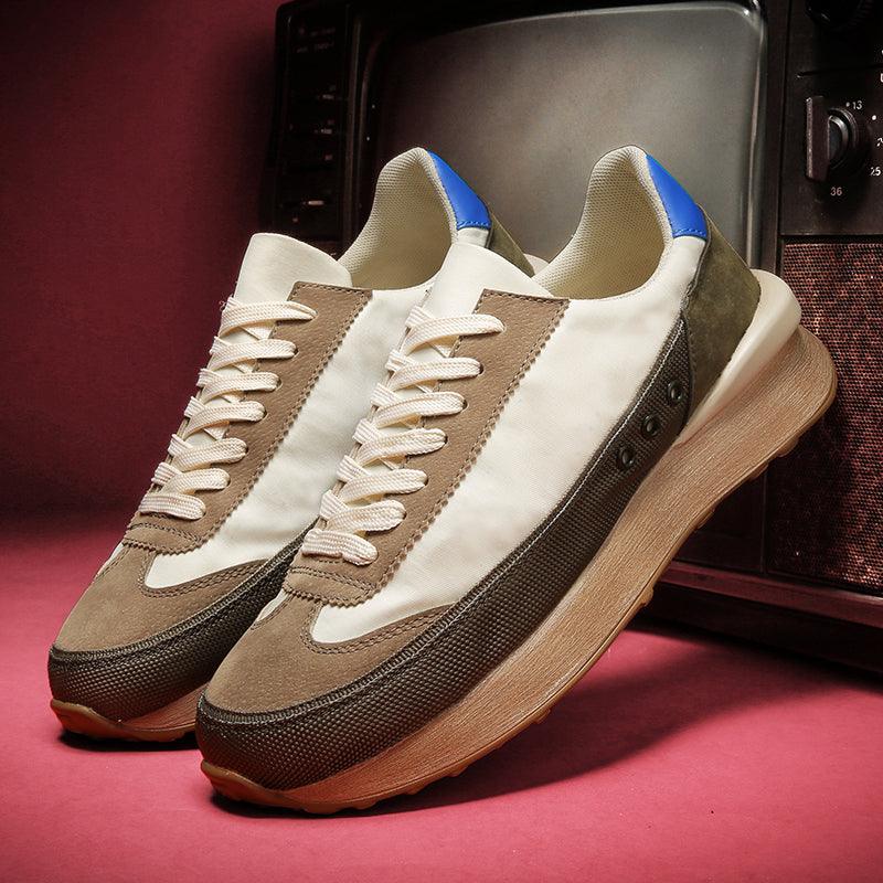 Men's Casual Platform Sneakers, Breathable Sporty Walking Shoes