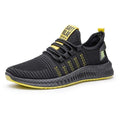 Men’s Lightweight Knit Trainers with Orange Sole