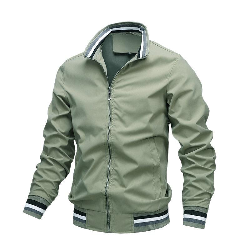 Men's Slim Fit Waterproof Windbreaker Jacket for Spring and Autumn