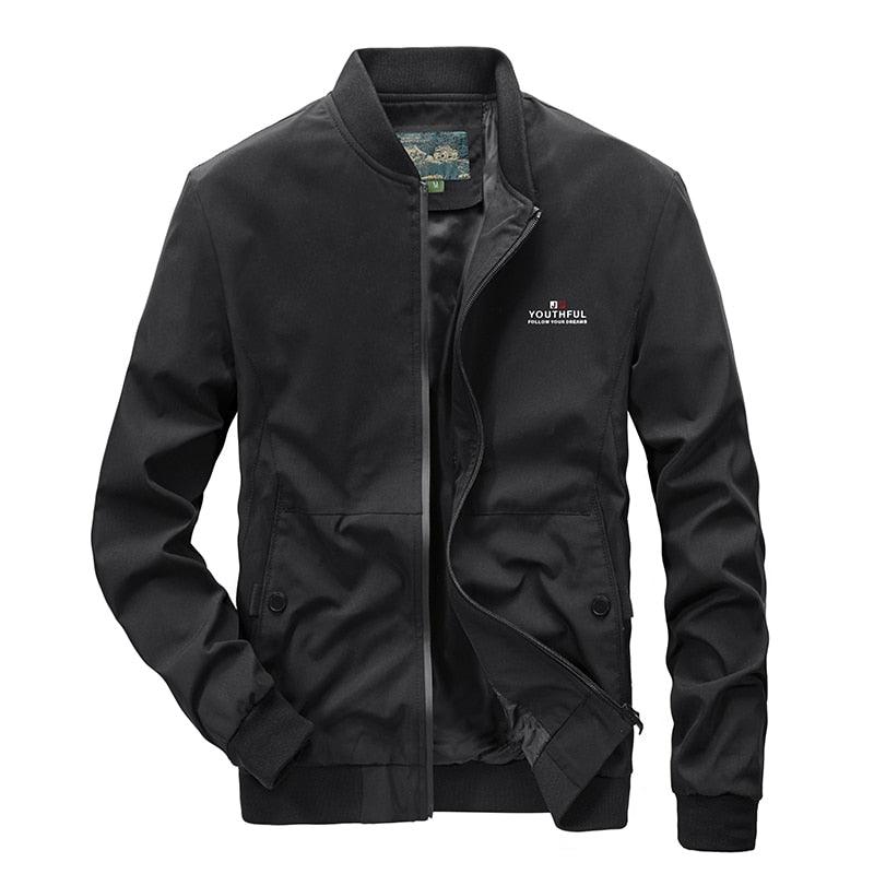 Men's Slim Fit Waterproof Windbreaker Jacket for Spring and Autumn