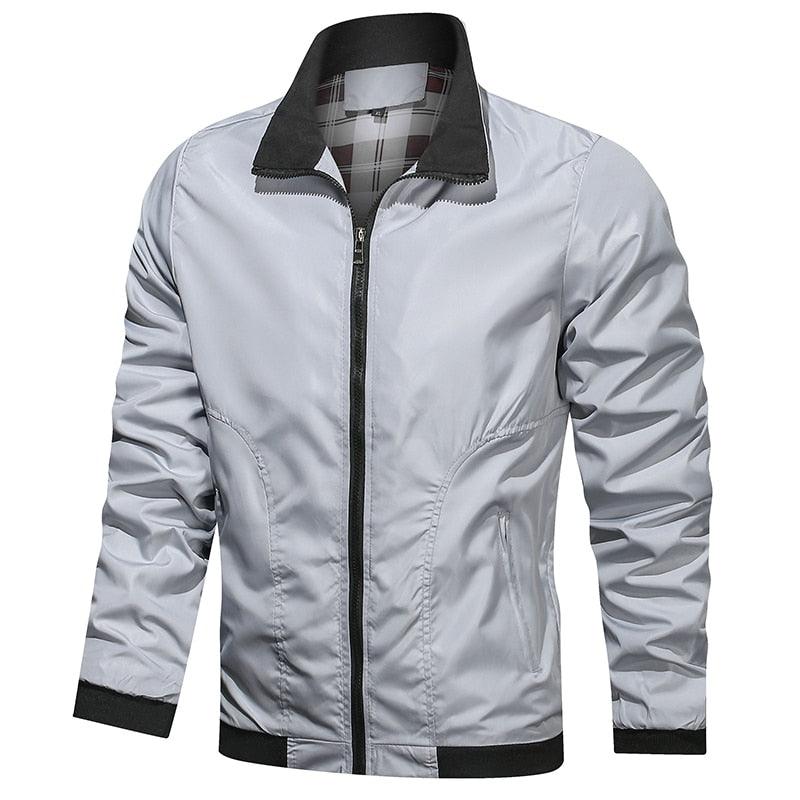 Men's Slim Fit Waterproof Windbreaker Jacket for Spring and Autumn