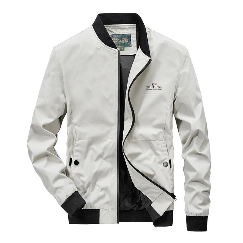 Men's Slim Fit Waterproof Windbreaker Jacket for Spring and Autumn