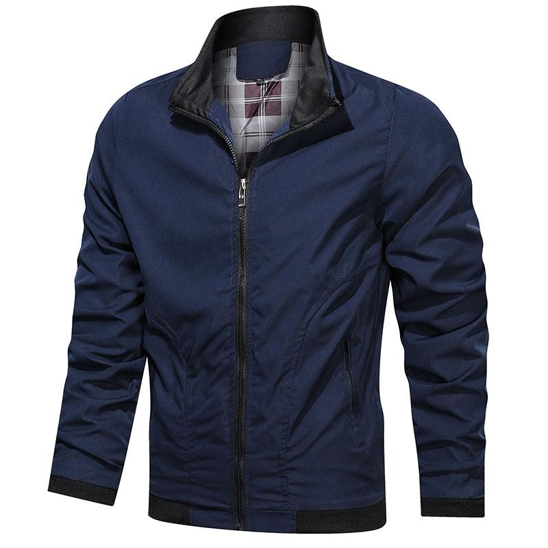 Men's Slim Fit Waterproof Windbreaker Jacket for Spring and Autumn