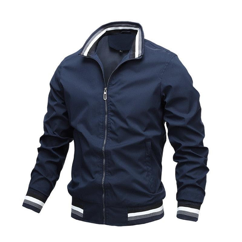 Men's Slim Fit Waterproof Windbreaker Jacket for Spring and Autumn