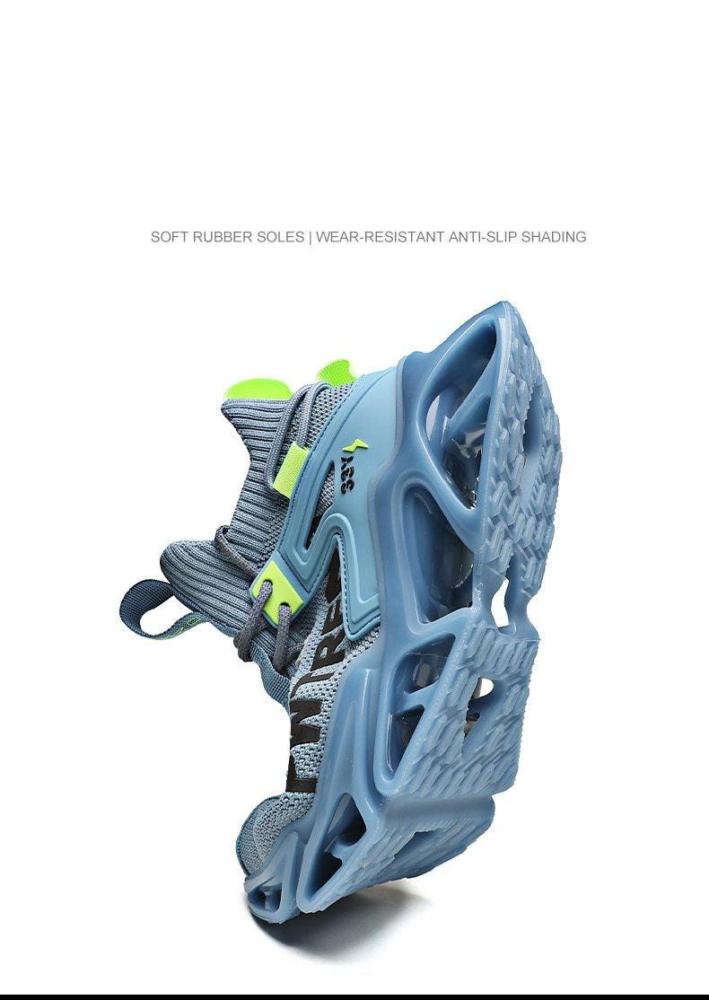 Men's White Flying Woven Mesh Running Sneakers
