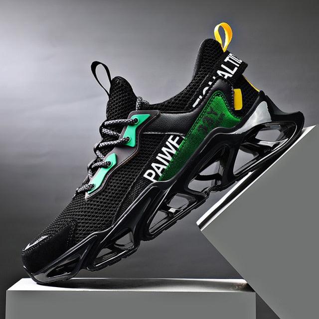 Men's White Flying Woven Mesh Running Sneakers