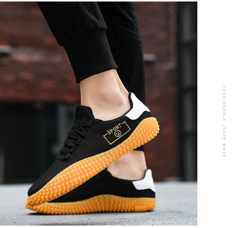 Men's Black Mesh Breathable Sneakers Casual Walking Athletic Shoes