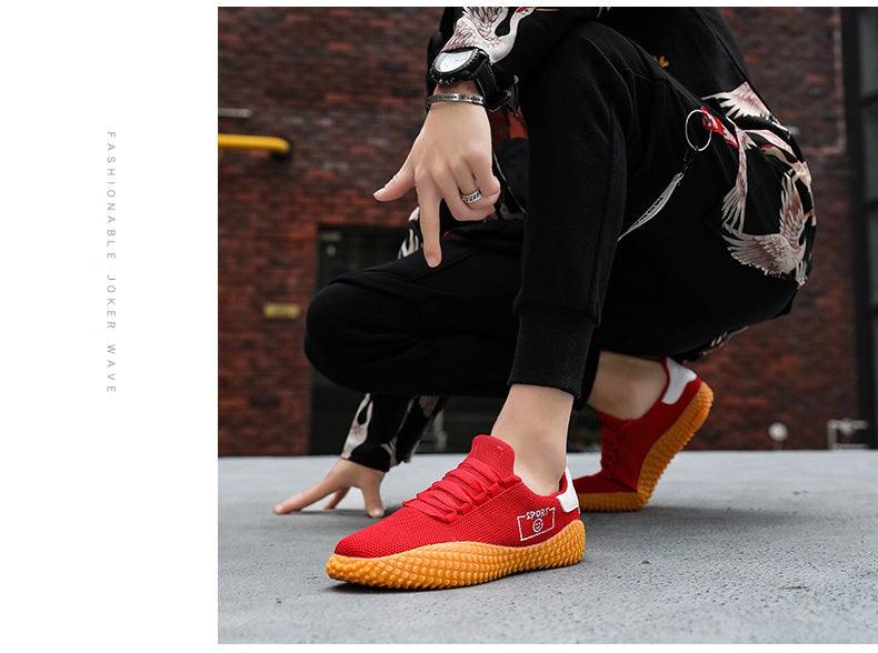 Men's Black Mesh Breathable Sneakers Casual Walking Athletic Shoes