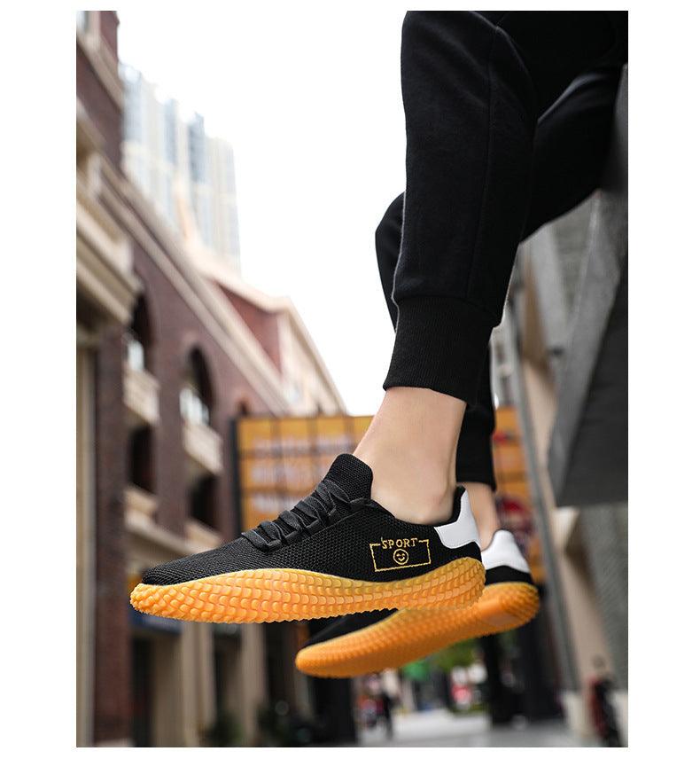 Men's Black Mesh Breathable Sneakers Casual Walking Athletic Shoes