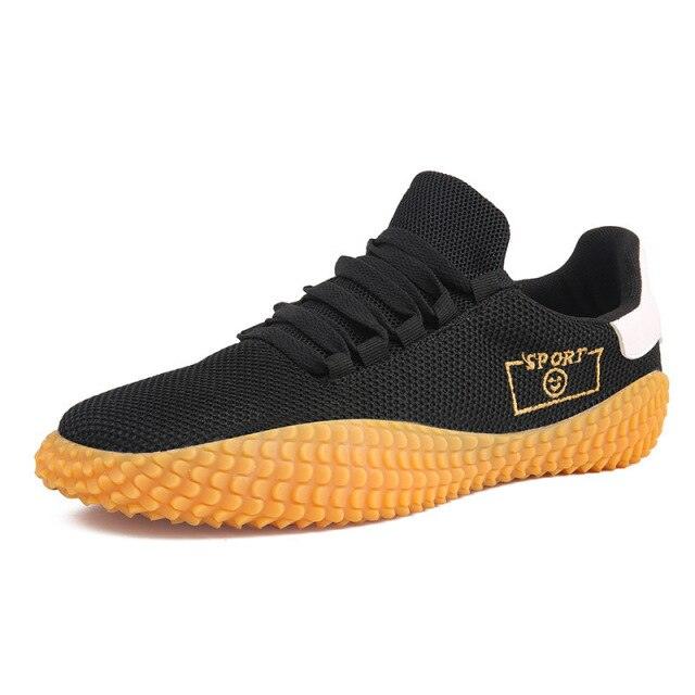 Men's Black Mesh Breathable Sneakers Casual Walking Athletic Shoes
