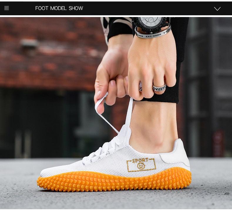 Men's Black Mesh Breathable Sneakers Casual Walking Athletic Shoes