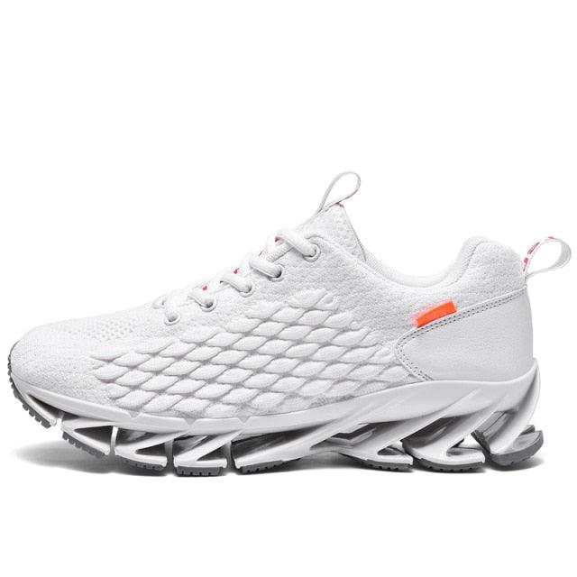 Unisex Breathable Knit Running Sneakers - Black & Orange Sport Shoes