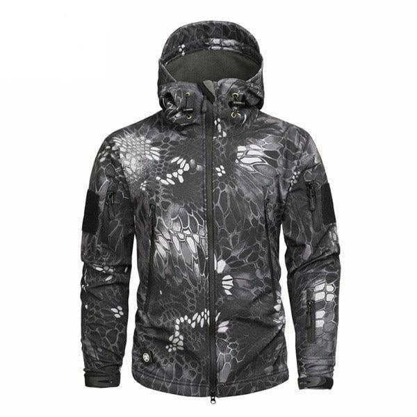 Men's Camouflage Tactical Hooded Windbreaker Waterproof Jacket