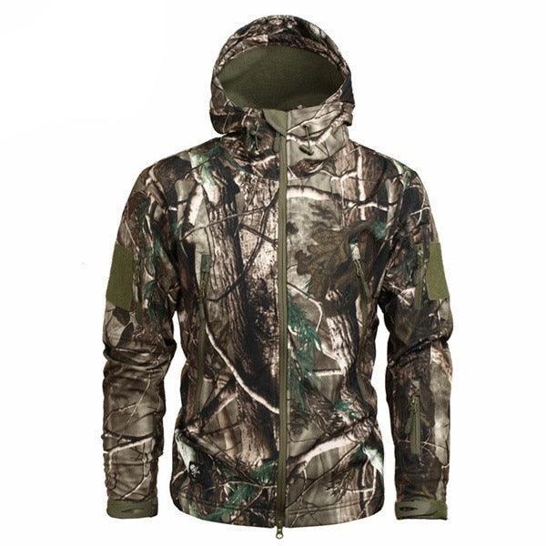 Men's Camouflage Tactical Hooded Windbreaker Waterproof Jacket