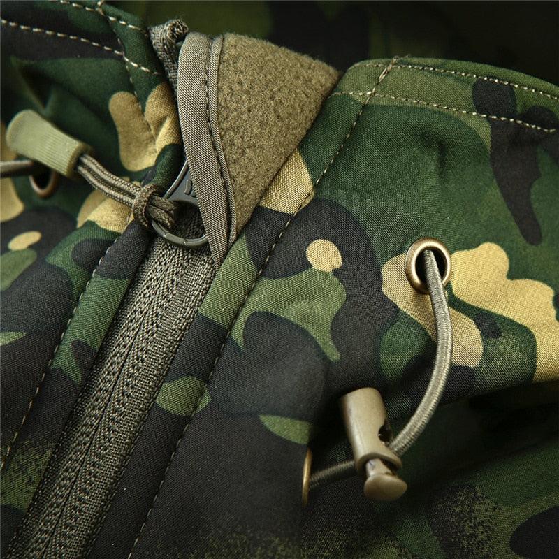 Men's Camouflage Tactical Hooded Windbreaker Waterproof Jacket