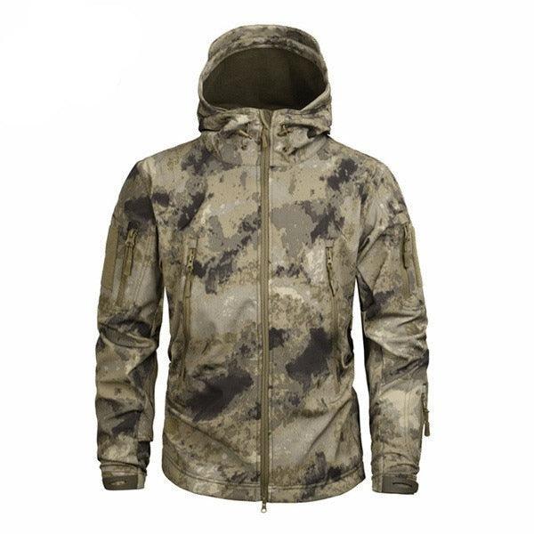 Men's Camouflage Tactical Hooded Windbreaker Waterproof Jacket