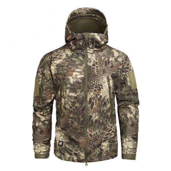 Men's Camouflage Tactical Hooded Windbreaker Waterproof Jacket