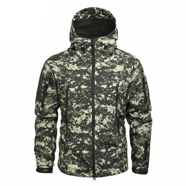 Men's Camouflage Tactical Hooded Windbreaker Waterproof Jacket