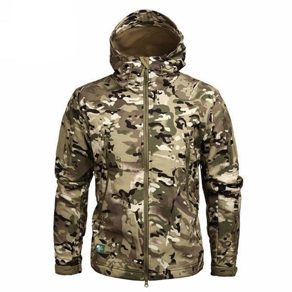 Men's Camouflage Tactical Hooded Windbreaker Waterproof Jacket