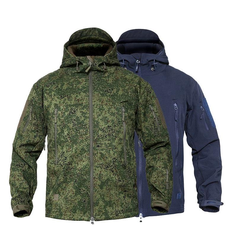 Men's Camouflage Tactical Hooded Windbreaker Waterproof Jacket